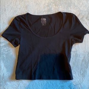 Black crop top